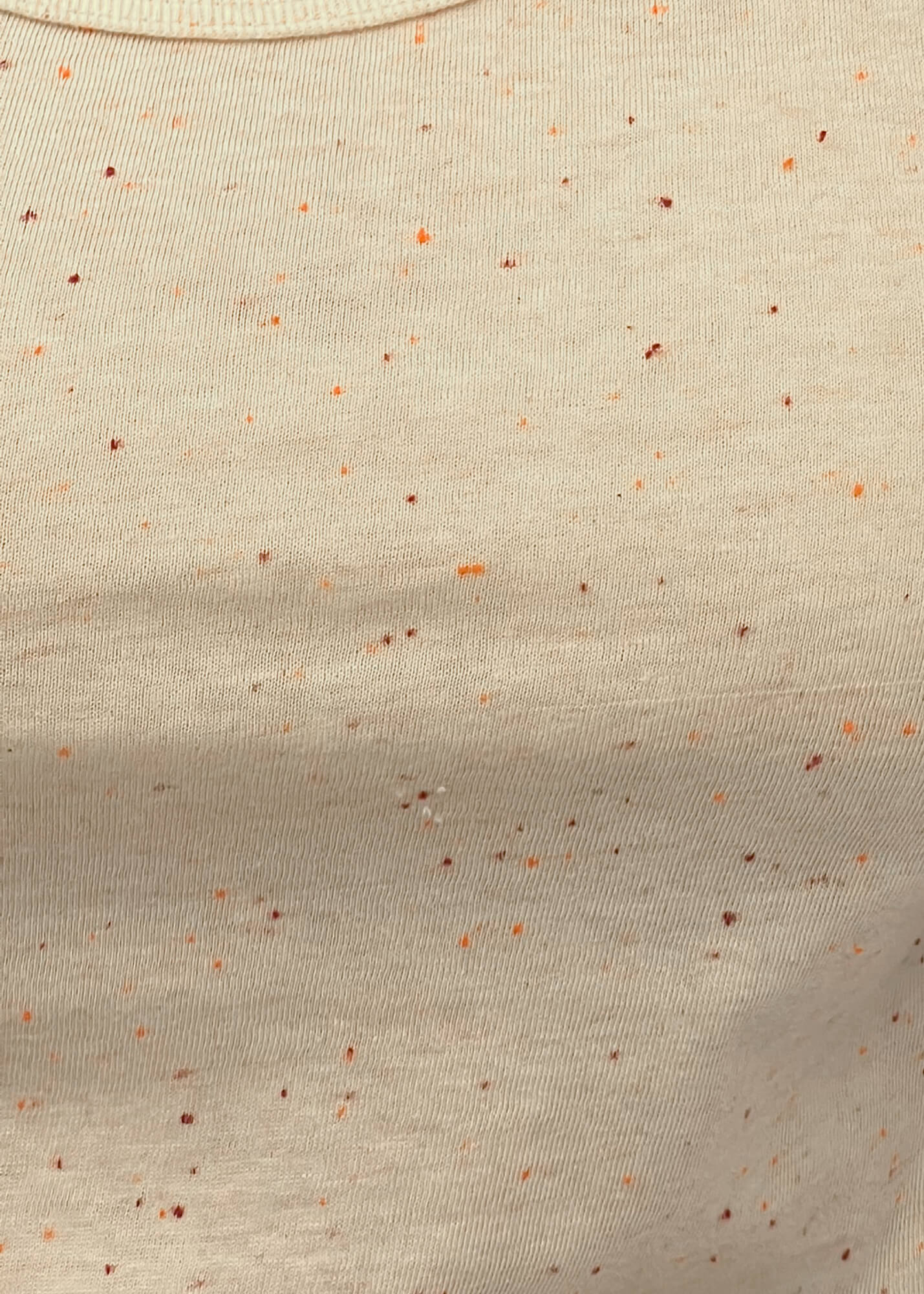 MINIWI | Organic Cotton Women's Tank Top - Ecru Neppy Mandarin